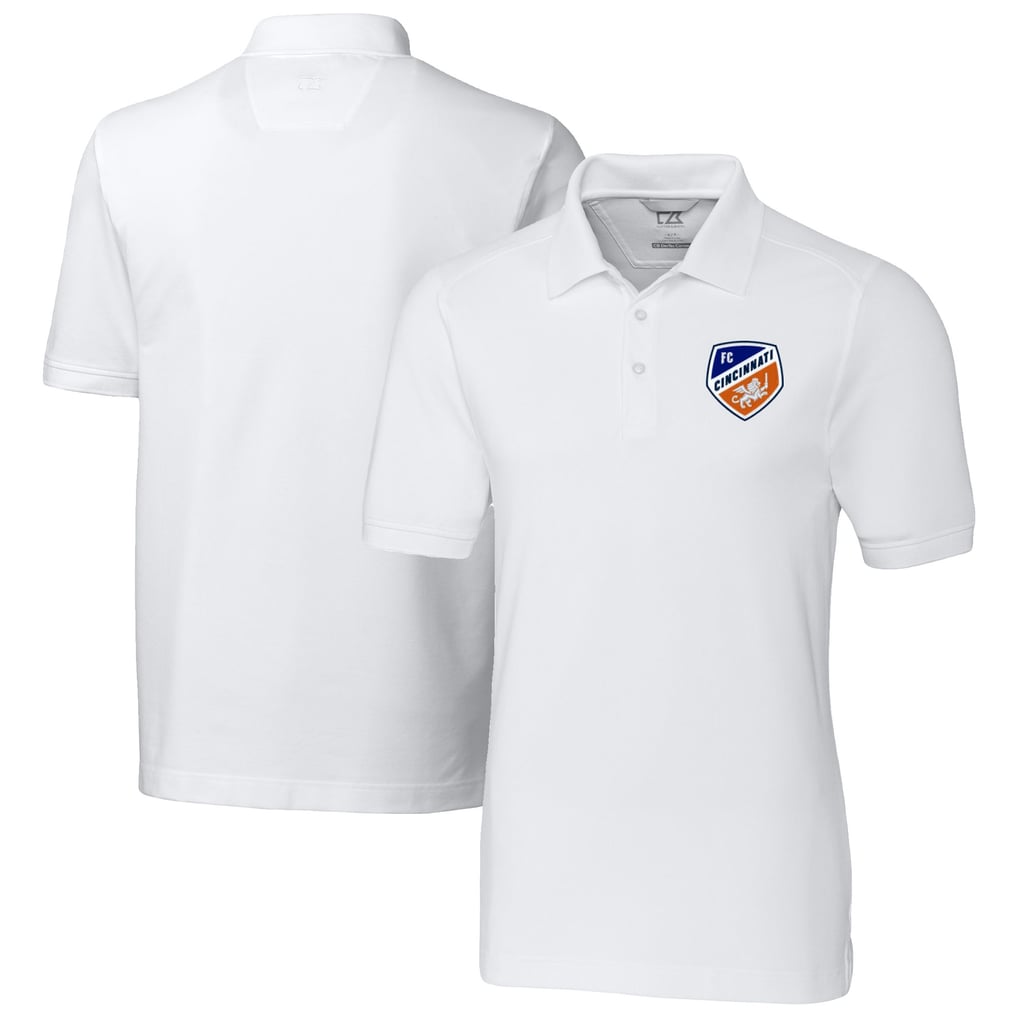  FC Cincinnati Cutter & Buck Advantage Eco Tri-Blend Pique Polo - White